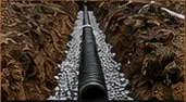 French drain installation
